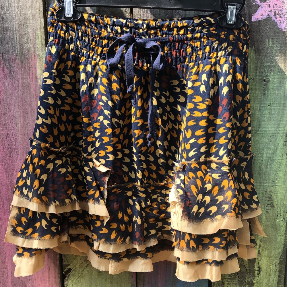Free People High Waist Printed Skirt